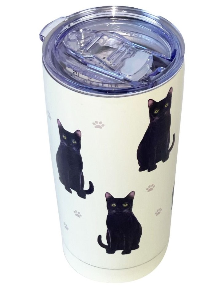 Black Cat Insulated Tumbler